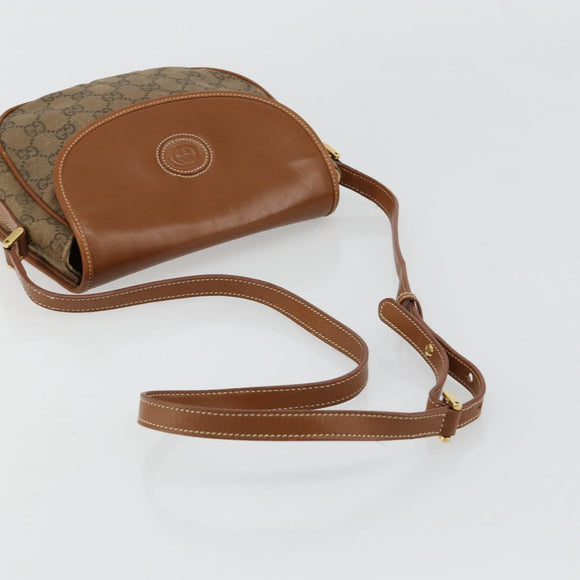 GUCCI GG Canvas Schultertasche Beige Gold 007 14 0074 Auth 183260