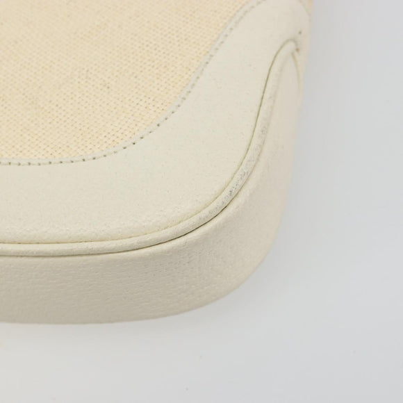 GUCCI Jackie Shoulder Bag Canvas Ivory Gold 001 3735 Auth 183266SAV