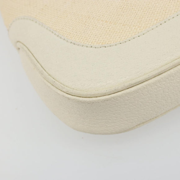 GUCCI Jackie Shoulder Bag Canvas Ivory Gold 001 3735 Auth 183266SAV