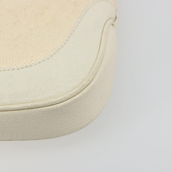 GUCCI Jackie Shoulder Bag Canvas Ivory Gold 001 3735 Auth 183266SAV