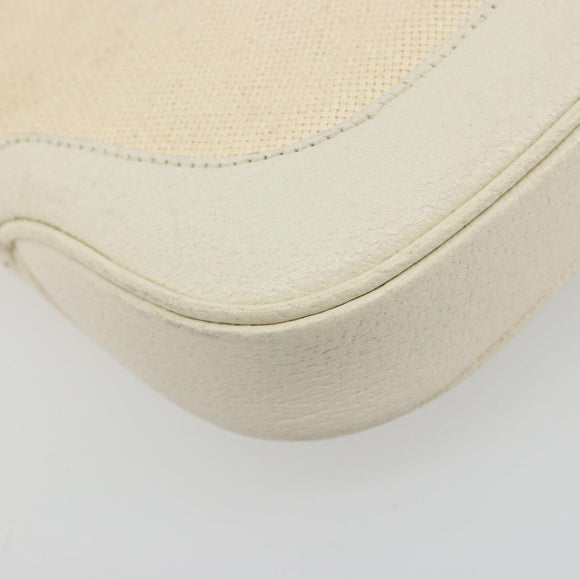 GUCCI Jackie Shoulder Bag Canvas Ivory Gold 001 3735 Auth 183266SAV
