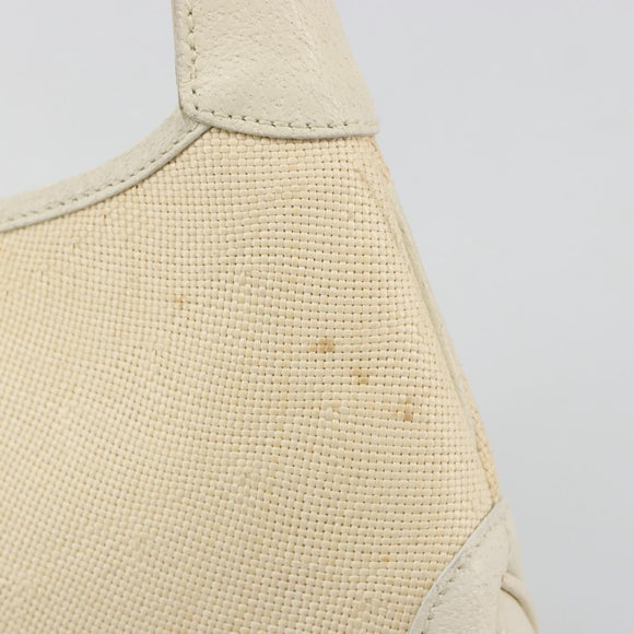 GUCCI Jackie Shoulder Bag Canvas Ivory Gold 001 3735 Auth 183266SAV