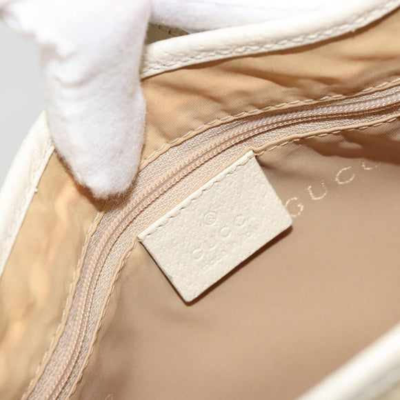 GUCCI Jackie Shoulder Bag Canvas Ivory Gold 001 3735 Auth 183266SAV