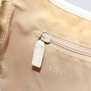 GUCCI Jackie Shoulder Bag Canvas Ivory Gold 001 3735 Auth 183266SAV-21