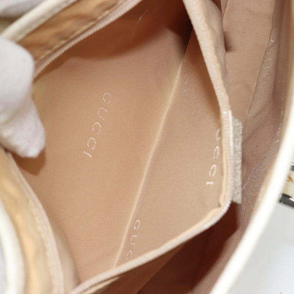 GUCCI Jackie Shoulder Bag Canvas Ivory Gold 001 3735 Auth 183266SAV