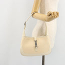 GUCCI Jackie Shoulder Bag Canvas Ivory Gold 001 3735 Auth 183266SAV-24