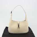GUCCI Jackie Shoulder Bag Canvas Ivory Gold 001 3735 Auth 183266SAV-25