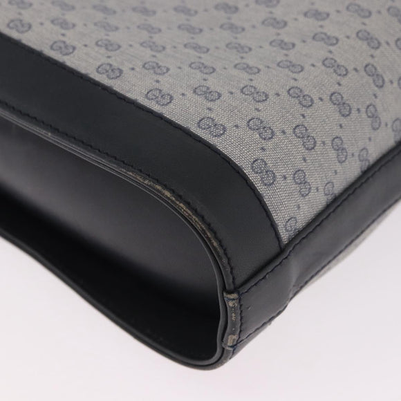 GUCCI Micro GG Supreme Shoulder Bag PVC Navy Gold 001 109 0579 Auth 183267