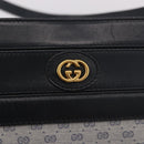 GUCCI Micro GG Supreme Shoulder Bag PVC Navy Gold 001 109 0579 Auth 183267-17