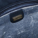 GUCCI Micro GG Supreme Shoulder Bag PVC Navy Gold 001 109 0579 Auth 183267-18