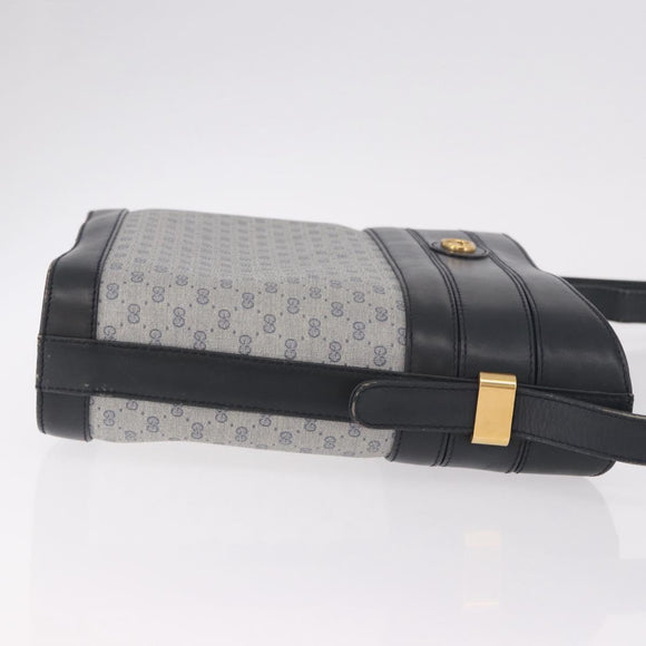 GUCCI Micro GG Supreme Shoulder Bag PVC Navy Gold 001 109 0579 Auth 183267