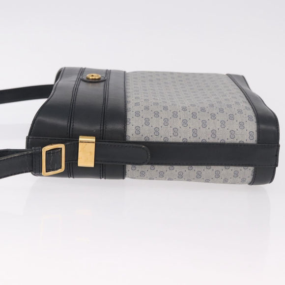 GUCCI Micro GG Supreme Shoulder Bag PVC Navy Gold 001 109 0579 Auth 183267