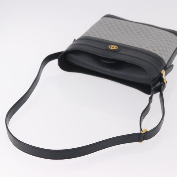 GUCCI Micro GG Supreme Shoulder Bag PVC Navy Gold 001 109 0579 Auth 183267