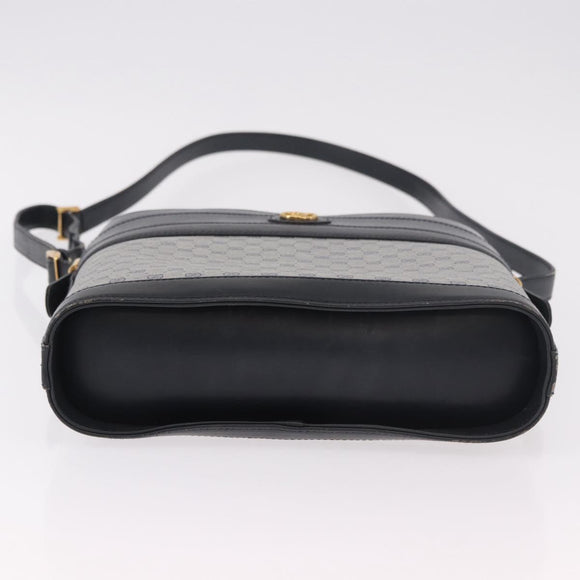 GUCCI Micro GG Supreme Shoulder Bag PVC Navy Gold 001 109 0579 Auth 183267