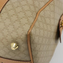 CELINE Macadam Canvas Handtas PVC Beige Goud Auth 183269A-15