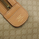 CELINE Macadam Canvas Handtas PVC Beige Goud Auth 183269A-12