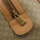 CELINE Macadam Canvas Handtas PVC Beige Goud Auth 183269A-19