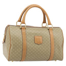 CELINE Macadam Canvas Handtas PVC Beige Goud Auth 183269A-1