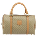 CELINE Macadam Canvas Handtas PVC Beige Goud Auth 183269A-13