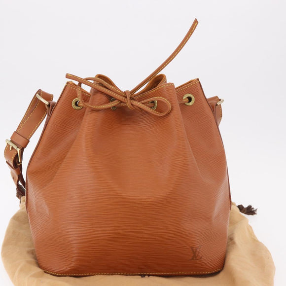 LOUIS VUITTON Epi Petit Noe Schoudertas Zipangu Gold M44108 LV Auth 183270SAV
