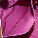 ETRO Hand Bag PVC Leather Brown Gold Auth 183273A-22