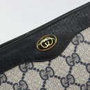 GUCCI GG Supreme Pouch PVC Navy 89 01 020 Auth 183285A-17