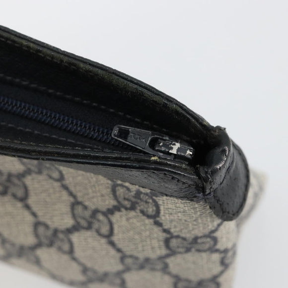 GUCCI GG Supreme Pouch PVC Navy 89 01 020 Auth 183285A