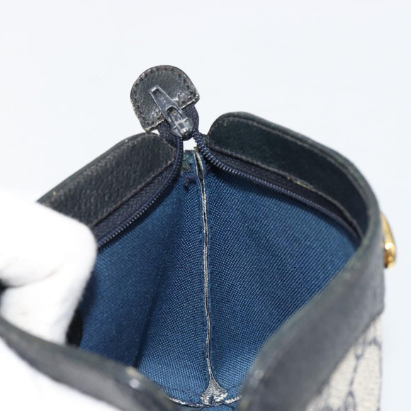 GUCCI GG Supreme Pouch PVC Navy 89 01 020 Auth 183285A