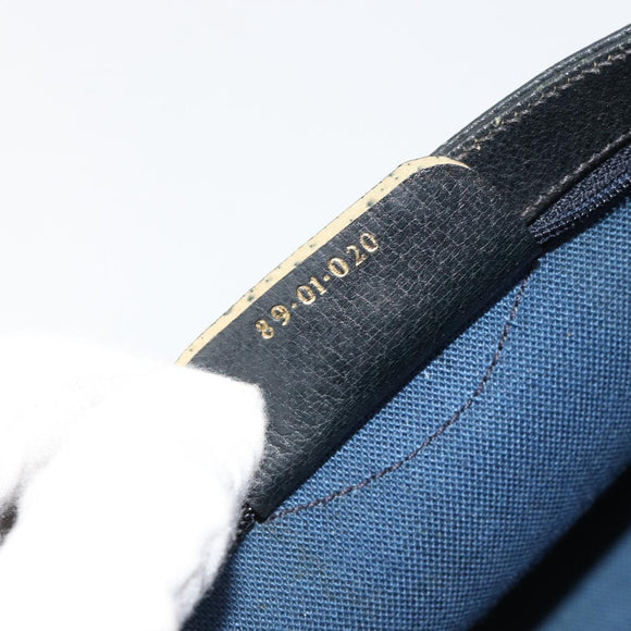 GUCCI GG Supreme Pouch PVC Navy 89 01 020 Auth 183285A