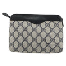 GUCCI GG Supreme Pouch PVC Navy 89 01 020 Auth 183285A-2