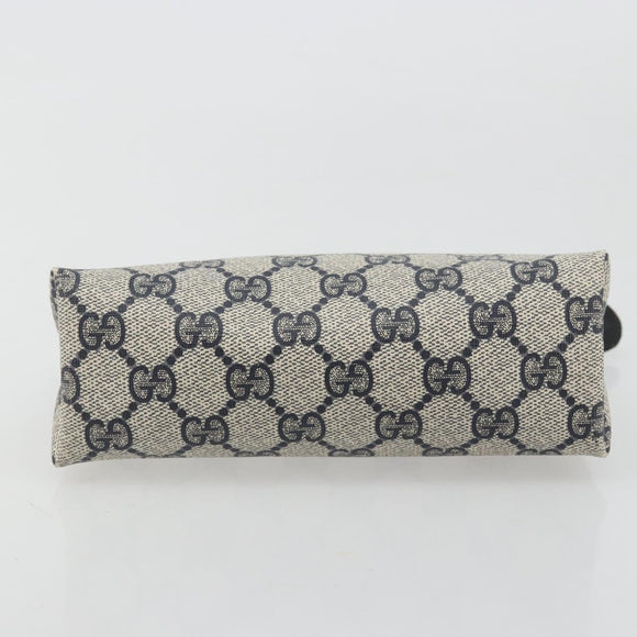 GUCCI GG Supreme Pouch PVC Navy 89 01 020 Auth 183285A