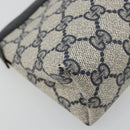 GUCCI GG Supreme Pouch PVC Navy 89 01 020 Auth 183285A-14