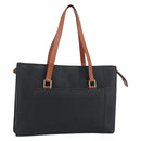 BOTTEGA VENETA Tote Bag PVC Canvas Black Gold Auth 183286-1