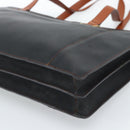 BOTTEGA VENETA Tote Bag PVC Canvas Black Gold Auth 183286-9