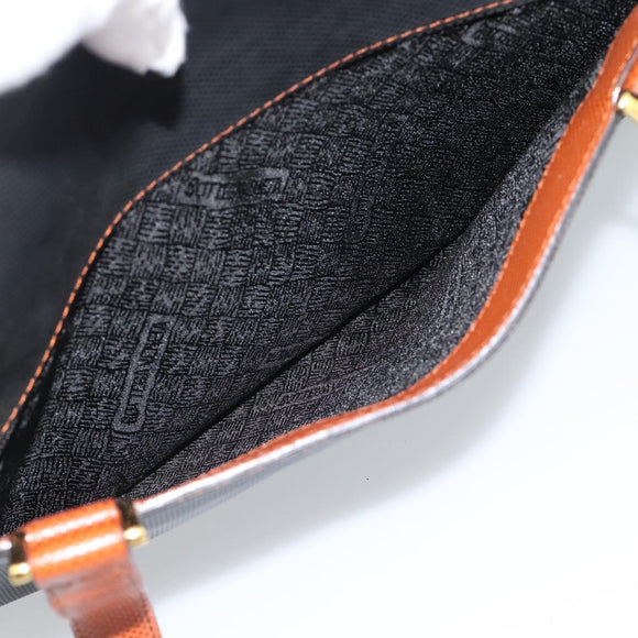 BOTTEGA VENETA Tote Bag PVC Canvas Black Gold Auth 183286