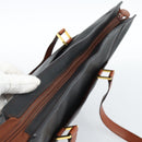 BOTTEGA VENETA Tote Bag PVC Canvas Black Gold Auth 183286-6