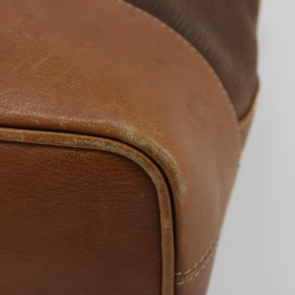 LOEWE Purse Shoulder Bag Suede Brown Gold Auth 183287