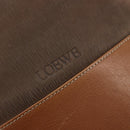 LOEWE Purse Shoulder Bag Suede Brown Gold Auth 183287-14