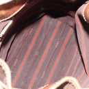 LOEWE Purse Shoulder Bag Suede Brown Gold Auth 183287-19