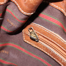 LOEWE Purse Shoulder Bag Suede Brown Gold Auth 183287-22