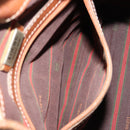 LOEWE Purse Shoulder Bag Suede Brown Gold Auth 183287-23