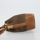 LOEWE Purse Shoulder Bag Suede Brown Gold Auth 183287-5