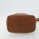 LOEWE Purse Shoulder Bag Suede Brown Gold Auth 183287-9