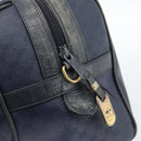 GUCCI Micro GG Supreme Hand Bag PVC Navy Gold Auth 183291-14
