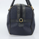 GUCCI Micro GG Supreme Hand Bag PVC Navy Gold Auth 183291-5