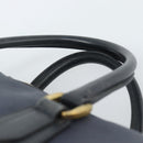 GUCCI Micro GG Supreme Hand Bag PVC Navy Gold Auth 183291-8