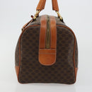 CELINE Macadam Canvas Boston Bag PVC Leather Brown Gold Auth 183294A-3