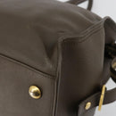 SAINT LAURENT Cabas Classic Hand Bag Leather Brown Gold 311208 Auth 183295A-12