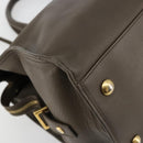 SAINT LAURENT Cabas Classic Hand Bag Leather Brown Gold 311208 Auth 183295A-13