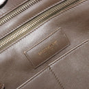SAINT LAURENT Cabas Classic Hand Bag Leather Brown Gold 311208 Auth 183295A-19